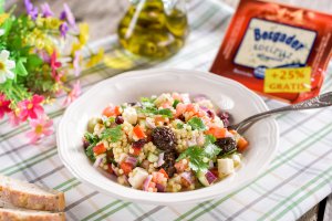 Salata cu couscous israelian si gorgonzola Bergader by Delaco