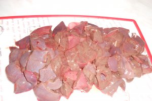 Ficat de porc cu praz la wok