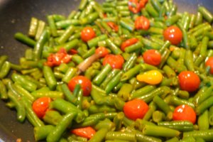 Platica cu fasole verde