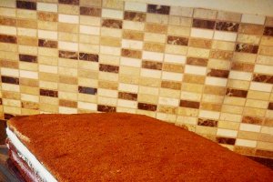 Tort aniversar cu crema de mascarpone si mousse de zmeura