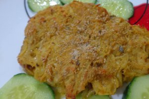 Snitel de porc in crusta de cartofi