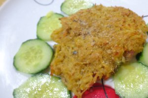 Snitel de porc in crusta de cartofi