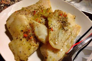 Pangasius cu ciuperci si smantana la cuptor