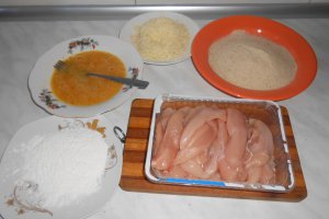 Muschiulet de pui in crusta de cascaval si mustar