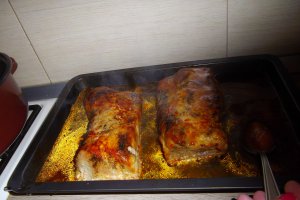 File de porc in crusta