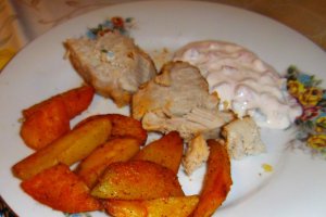 File de porc in crusta