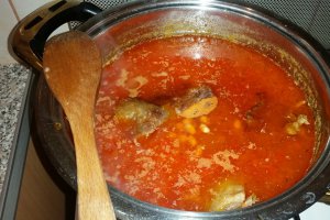 Fasole cu costita afumata de porc