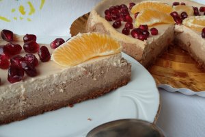 Cheesecake cu ciocolata si portocale