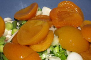 Salata de pui cu caise si pastai verzi