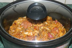 Ficatei de pui cu ciuperci la slow cooker Crock-Pot 3.5 L