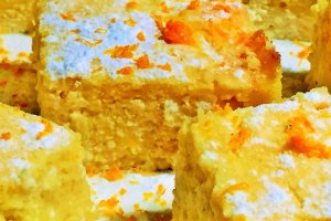 Prajitura cu branza dulce, urda si portocale