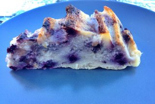 Budinca de gris cu lapte si afine