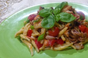 Fructe de mare cu pesto si paste proaspete