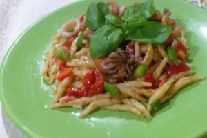 Fructe de mare cu pesto si paste proaspete
