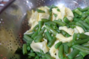 Tortellini cu fasole verde si muschiulet de porc