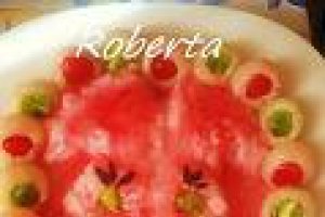 Iepuras roz din orez cu fructe