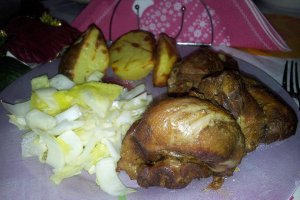 Rasol de Porc Godina cu vin rosu la cuptor
