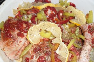 Friptura de pui cu salata de sfecla