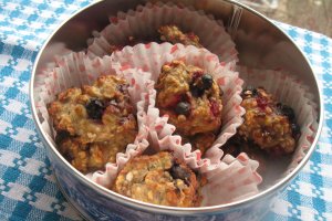 Cookies cu fulgi de ovaz si fructe de padure