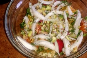 Salata cu spanac, portocale si fistic