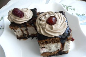 Prajitura cu crema cu mascarpone si visine