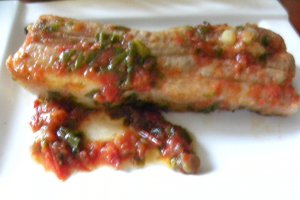 Friptura de porc cu usturoi verde