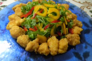Salata de rucola cu salau pane