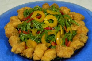 Salata de rucola cu salau pane