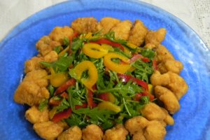 Salata de rucola cu salau pane