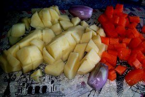 Supa de andive,cartofi și hering