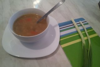 Ciorba de fasole acrita cu corcoduse