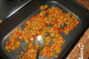 Lasagna cu legume, pasta de rosii si zacusca cu vinete