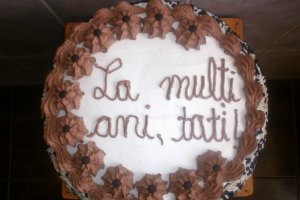 Tort cu doua creme ganache si fructe - reteta cu nr. 300