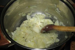 Supa-crema de conopida cu bucatele de Gorgonzola