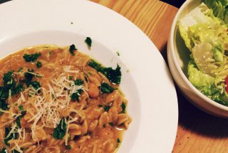 Fusilli in sos de dovleac copt