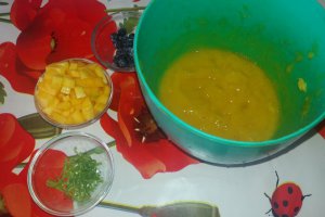 Spuma de vanilie cu mango