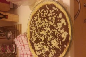 Tarta cu ciocolata, capsuni si kiwi