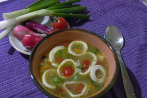 Supa cu inele de calamari