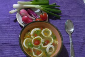 Supa cu inele de calamari