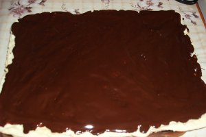 Prajitura cu crema de lamaie si glazura de ciocolata