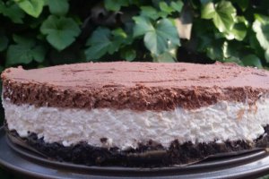 Cheesecake cu mousse de ciocolata (fara coacere)