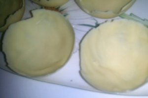 Panna cotta in forma de ou