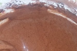 Tort cu spuma de ciocolata si capsuni