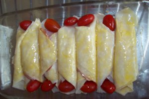 Rulouri pizza din foi Yufka