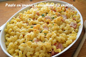 Paste cu branza si sunca la cuptor