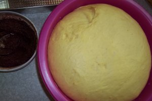 Cozonac inflorat cu doua umpluturi