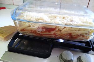 Penne cu ton la cuptor