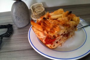 Penne cu ton la cuptor