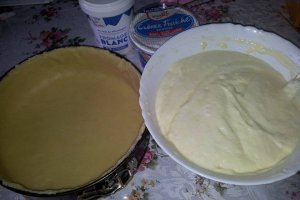 Tarta cu crema de branza si aluat fraged