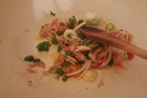 Spaghete cu legume si smantana